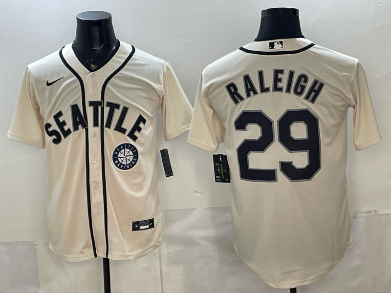 Men 2026 Seattle Mariners #29 Raleigh cream Nike MLB Jersey 0521003